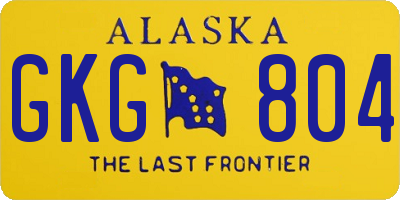 AK license plate GKG804