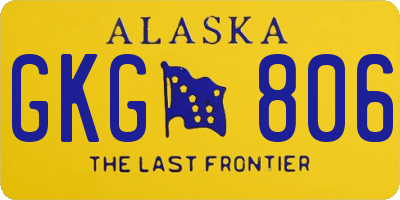 AK license plate GKG806