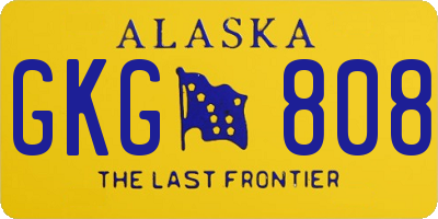 AK license plate GKG808