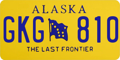 AK license plate GKG810