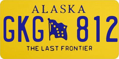 AK license plate GKG812