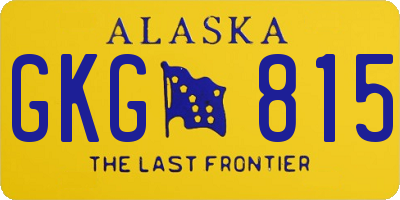 AK license plate GKG815