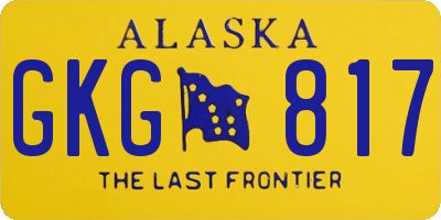 AK license plate GKG817