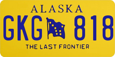 AK license plate GKG818