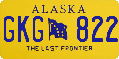 AK license plate GKG822