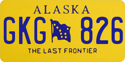 AK license plate GKG826