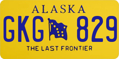 AK license plate GKG829