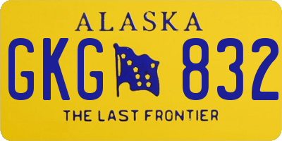 AK license plate GKG832