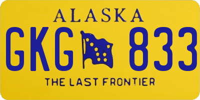 AK license plate GKG833
