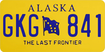 AK license plate GKG841