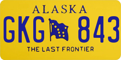 AK license plate GKG843