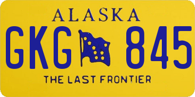 AK license plate GKG845