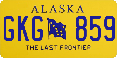 AK license plate GKG859