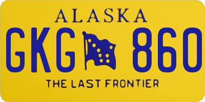 AK license plate GKG860
