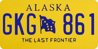 AK license plate GKG861