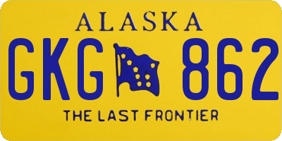 AK license plate GKG862