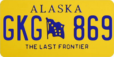 AK license plate GKG869