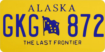 AK license plate GKG872