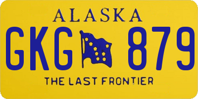 AK license plate GKG879