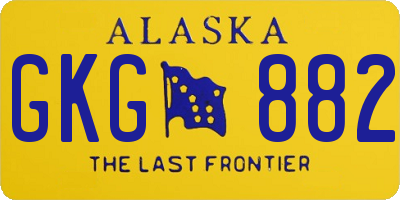 AK license plate GKG882