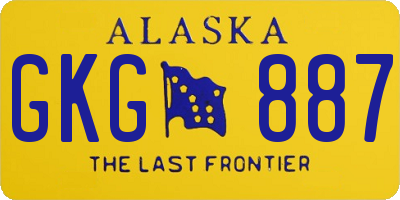 AK license plate GKG887