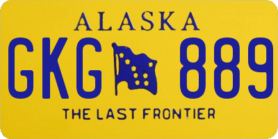 AK license plate GKG889