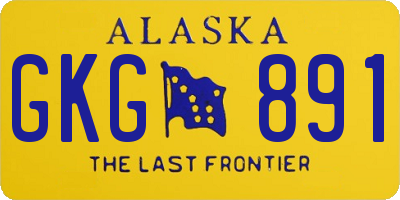AK license plate GKG891