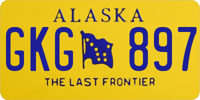 AK license plate GKG897