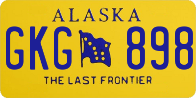 AK license plate GKG898