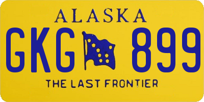 AK license plate GKG899