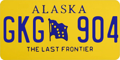 AK license plate GKG904