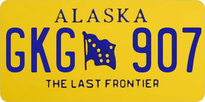 AK license plate GKG907