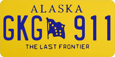AK license plate GKG911