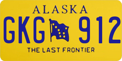 AK license plate GKG912