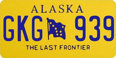 AK license plate GKG939