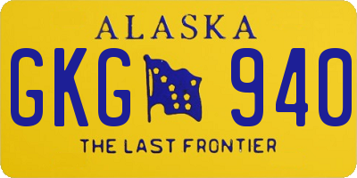 AK license plate GKG940