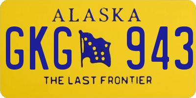 AK license plate GKG943