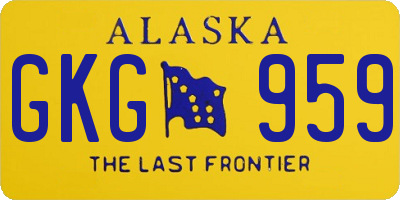 AK license plate GKG959