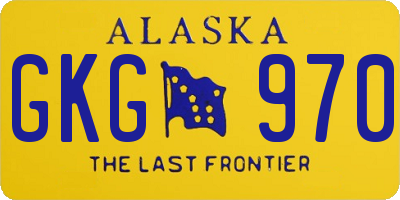 AK license plate GKG970