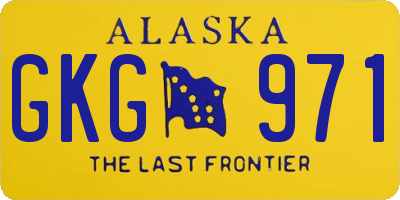 AK license plate GKG971