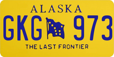 AK license plate GKG973