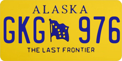 AK license plate GKG976