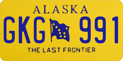 AK license plate GKG991