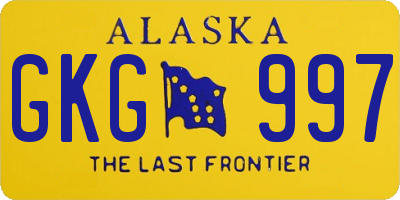 AK license plate GKG997