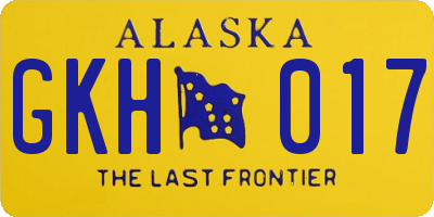 AK license plate GKH017
