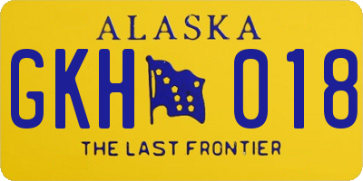 AK license plate GKH018