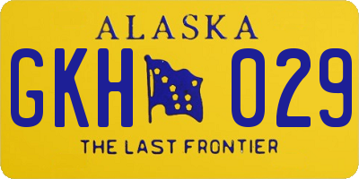 AK license plate GKH029