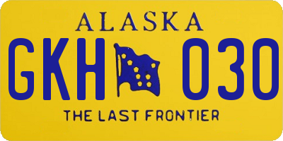 AK license plate GKH030