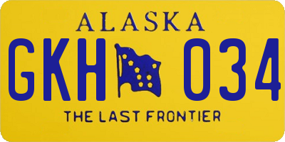 AK license plate GKH034