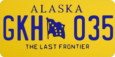 AK license plate GKH035